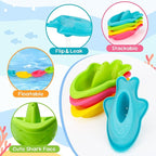 Fajiabao Baby Bath Toys for Kids Ages 1-3 Toddler Bath Toys Mold Free for 2-4 Bathtub Sand Beach Pool Water Toys for 1+ Year Old Girl Gifts 9 PCS (Color Random)