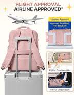 coofay Personal Item Travel Backpack for Women Airline Approved Carry on Backpack Flight Approved Waterproof Sports Luggage Backpack Casual Daypack Small Hiking Backpack Pink Backpack
