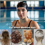 2pcs High Elasticity Silicone Swim Cap for Women and Men, Comfortable Non-Slip Swimming Caps for Long and Short Hair, Durable Waterproof Swim Hats for Adults, Keep Hair Dry
