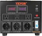 VEVOR Voltage Converter Transformer, 5000W, Heavy Duty Step Up/Down Transformer, Convert from 110 Volt to 220 Volt and from 220 Volt to 110 Volt, with US Outlet EU Outlet 5V USB Port, CE Certified