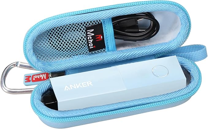 Mchoi Hard Case Suitable for Anker Portable Charger 511 Power Bank 5,000mAh, Waterproof Shockproof Battery Pack Holder, Case Only, Blue