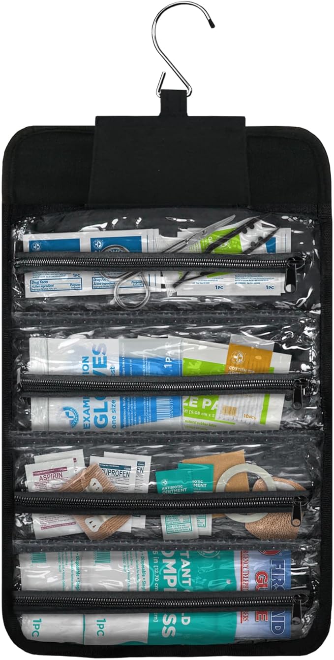 Be Smart Get Prepared 73-Piece Coach’s and Team Sports First Aid Kit in Roll up Bag: Clean, Treat, Protect Cuts, Scrapes. Home, Office, Car, School, Travel, Hunting, Outdoor, Camping, FSA HSA