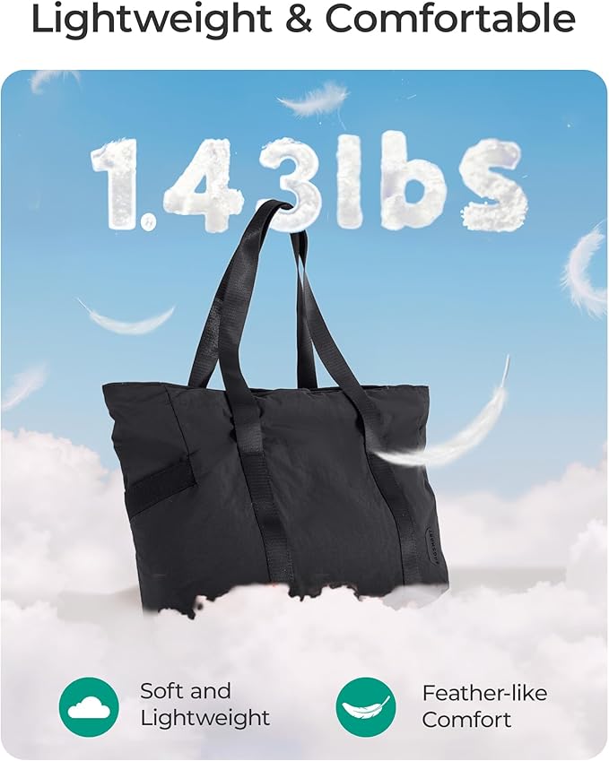 BAGSMART Tote Bag for Women, Tote Bag with Zipper Work Tote with Compartments Nurse Shoulder Hanbag for Travel, Gym