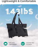 BAGSMART Tote Bag for Women, Tote Bag with Zipper Work Tote with Compartments Nurse Shoulder Hanbag for Travel, Gym