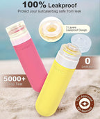 Quatish Travel Bottles for Toiletries 6 Pack, Original Patented Leakproof 3 oz Tsa Approved Travel Size Containers, BPA Free Silicone Shampoo and Conditioner Bottle, Cruise Camping Essentials, Macaron