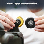 Zoofen 50 x 18mm Luggage Replacement Wheels 4 Pcs Rubber Suitcase Replacement Wheels Wear-Resistant Repair Casters for Luggage