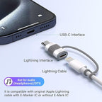 Thousover 4 Pack Lightning to USB C Adapter for iPhone 15/16/17 Pro/17 Pro Max,for iPhone 17/16 Charger,17/16 Accessories,Fast Charging & Data Transfer,USB C Charger Connector Cable,Not for Audio/OTG