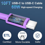Phone 17 16 15 Charger USB C Wall Charger Block with 10FT USB C Fast Charging Cable for Phone 17 16 15/16 15 Plus/16 15 Pro/17 16 15 Pro Max