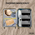 Large Packing Cubes for Travel - 5pc Packing Cubes for Suitcases - Lightweight Luggage Organizer Bags (Non-Compression)