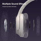 YUMONDEAR Bluetooth Headphones Over Ear, 80 Hrs Playtime Wireless Headphones with ENC Mic, Deep Bass EQ, Foldable Comfort for Travel, Gym & Commuting, Stocking Stuffers