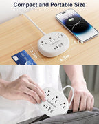 South Africa Plug Adapter, Type M Adapter for South Africa with 3 American Outlets 4 USB Ports (2 USB-C) Total 24W, Type M Plug Adapter for USA to South Africa Botswana Namibia Nepal Bhutan