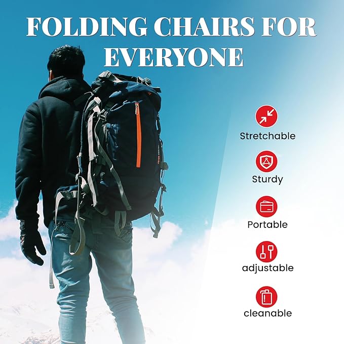 2 Pack Portable Telescoping Stools Collapsible Stool with Cushion,Retractable Foldingstool Max Load Capacity 400lbs, Portable Collapsible Stools for Camping Hiking Outdoor BBQ Black-Red