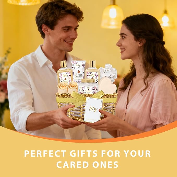 Gifts for Women, Mothers Day Gift Basket Set for Mom, Bath and Body Gift Basket Set - 9 Pcs Spa Gift Basket for Women | Christmas Gifts, Birthday, Valentines Day Gift, Gift Set for Mom