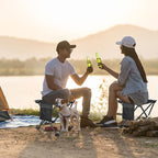 KABOER 2 Pack Folding Camping Stool Portable Outdoor Camping Chair for Fishing BBQ Hiking Gardening Beach Travel with Carry Bag
