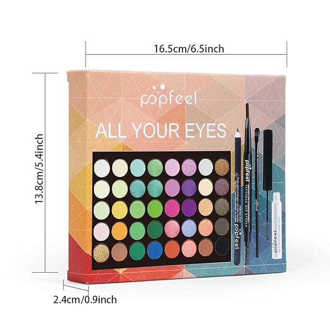 FantasyDay All in One Makeup Kit for Women Full Kit Girls Makeup Gift Sets Xmas Essential Bundle Include Eyeshadow Palette Lipstick Blush Concealer Eyeliner Mascara Foundation Brush Eyebrow Pencil