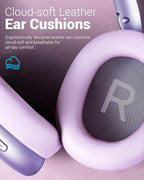 Wentronic Y01 Wireless Noise Canceling Headphones Bluetooth 5.3 Over Ear Headphones with Microphone, Hi-Res Audio, 48H Playtime, Foldable Comfortable Earpads,Compatible with iOS,Android,PC, Purple