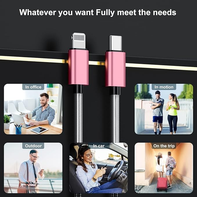 2Pack 10ft iPhone Fast Charger Cable, [Apple MFi Certified] Long USB C to Lightning Cable 10 Foot, High Fast 10 Feet Apple Charging Cord for Apple iPhone 14/14 Pro Max/13 Mini/12/11/XS/XR/8/7Plus,iPad