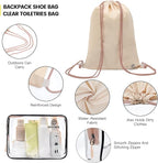 PFEYRPK Lightweight Compression Packing Cubes for Suitcases, Compressible Expandable Travel Packing Organizer with Clear Toiletries and Backpack Bag, Travel Essentials for Carry on Luggage 7 Set