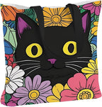 ANNA QUEEN Cat Tote Bag Shoulder Bag Handle Bag for Gym Yoga Picnic Beach Kitchen Reusable
