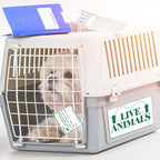 Eaasty 23 Pcs Kennel Travel Kit for Pets Airline Travel Accessories with 4 Live Animal Stickers 2 Pet Bowl 1 Live Pets Label 5 Storage Bag 10 Cable Ties 1 Tag for Airline Cargo Crates Shipping Packing