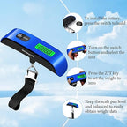 Luggage Scale, 110lb Luggage Weight Scale with 4 Unit Switching Functions&LED Display, Luggage Scale Travel Digital for Weighing Luggage, Backpacks, Packages and Markets(Blue)