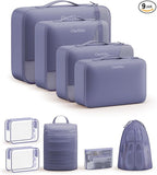 9 Set Packing Cubes for Travel, Gifts for Women Mom,Anti-Tearing Suitcase Organizer,OlarHike Vacation Essentials & Accessories for Cruise Ship