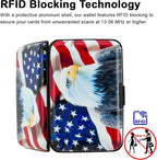 Credit Card Holder Small RFID Blocking Wallet Business Metal Slim Mini Aluminum Hard Case for Women Men