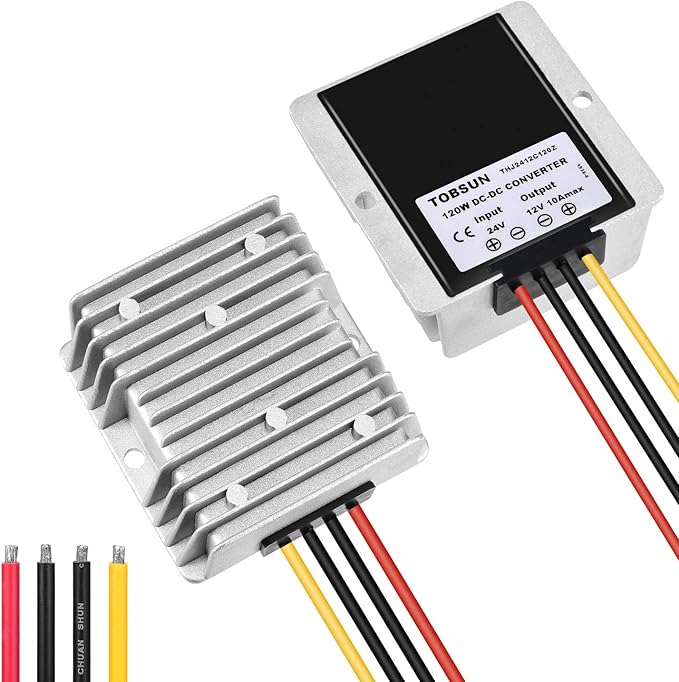 Kohree DC 36V/48V Step Down to 12V 20A 240W Converter Regulator Reducer Voltage Regulator Reducer for Golf Cart Waterproof Power Supply Transformer Volt Module