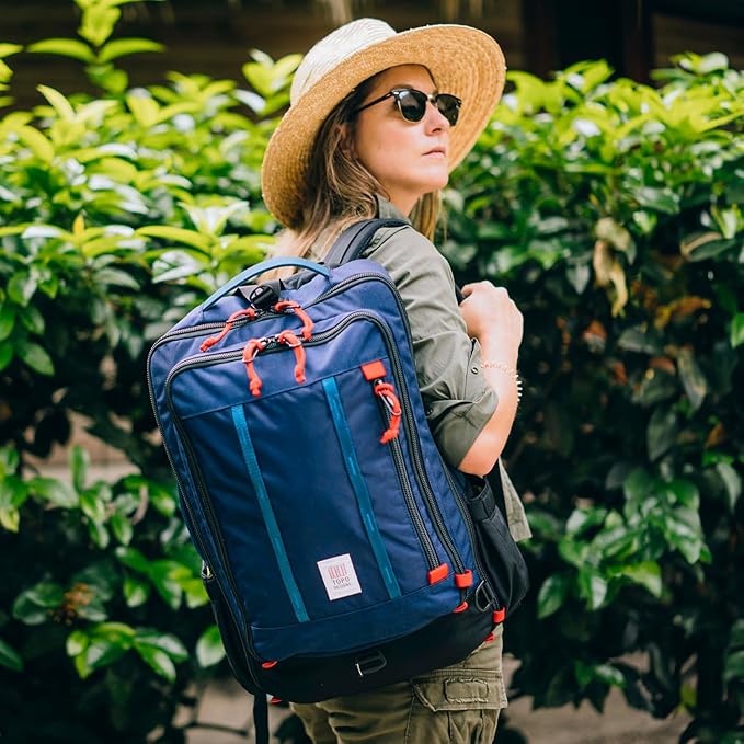Topo Designs Global Travel Bag – 30L or 40L - Carry-On Compliant Most Airlines, Durable Travel Duffel Bag, Clam Shell Main Pocket, Laptop Sleeve, Backpack, Luggage (30L / Black)