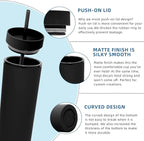 Volhoply 20oz Plastic Skinny Tumblers Bulk 4 Pack,Double Wall Tumbler with Lid and Straw,Reusable Travel Iced Coffee Mug,BPA Free Matte Acrylic Water Cups with Straw for Party,DIY Gifts(Black,4 Set)