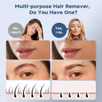 Facial Hair Removal for Women, Facial Eyebrow Trimmer, 2-in-1 Face Shaver, Painless Facial Razor for Lip, Chin, Peach Fuzz