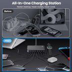 USB C Charger 200W USB C Charger Block,Upgraded GaN III 8-Port Fast Charging Station Hub,PD 65W Laptop Charging Adapter Compatible with MacBook Pro/Air,DELL,Steam Deck,iPhone 16/15/14,Galaxy S23/22