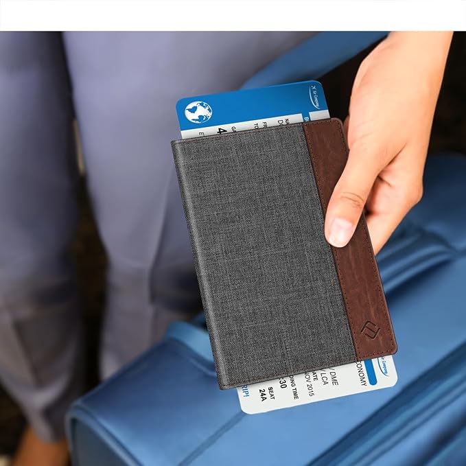 FINTIE Passport Holder, Slim Travel Wallet RFID Blocking Card Case Cover Passport Cover Protector Essentials with Credit Card Slots for Women/Men | Slim, RFID Blocking, Card Case Cover, Essentials, Credit Card Slots