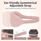 NEWVANGA Sleep Mask for Back and Side Sleeper, Block Out Light, Luxury Sleeping Eye Mask of 3D Night Blindfold, Zero Pressure Breathable Travel Eye Cover Pink