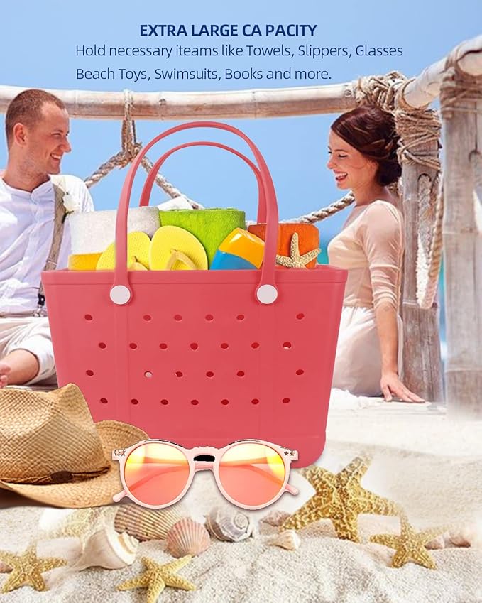 Lightweight Extra large Rubber Beach Bag Small mini Tote Bag for Gym Waterproof medium Open Handbag for Pool Sports