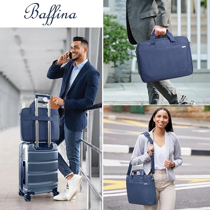 BAFFINA Laptop Shoulder Bag 15.6 16 17.3 Inch for Men Women,Waterproof Computer Carrying Case Messenger Bag Briefcase Work
