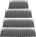 Grneric Drawstring Bags 42 Pcs Drawstring Backpack Bulk String Backpack Cinch Bag Sackpack for Men Women Gym (Gray)