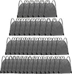 Grneric Drawstring Bags 42 Pcs Drawstring Backpack Bulk String Backpack Cinch Bag Sackpack for Men Women Gym (Gray)