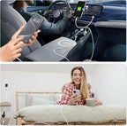 Car Carplay Cable for iPhone 17 16 15 Charger Cord,2Pack 15FT Extra Long USB A to USB C Cable for iPhone 17 Pro Max/16 Pro/15 Plus Charger,USB C Car Charger for Apple Air/16 Pro Max/15/iPad Pro