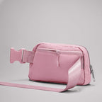 YOSHUYUKI Fanny Pack Crossbody Bag Trendy Waterproof Small Sling Cross Body Purse for Women Men Fashion Waist Packs Mini Belt Pouch Chest Bum Hip Bag Lulu Dupes for Travel Vacation Running Pink
