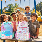 RHCPFOVR Kids Backpack for Girls - Girls Backpack 3-8 Ages Flower for Kids 15 Inch School Bookbag for Kindergarten Elementary School Bookbag for Girl 1st 2nd Grade