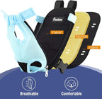 Pawaboo Pet Carrier Backpack, Adjustable Pet Front Cat Dog Carrier Backpack Travel Bag, Legs Out, Easy-Fit for Traveling Hiking Camping for Small Medium Dogs Cats Puppies, Medium, Blue