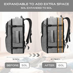 Extra Large Travel Backpack, Carry on Luggage Backpack TSA 18.4 inch Laptop Bag Flight Approved, Lightweight Business Luggage Bag, Travel Gifts for Men, Black
