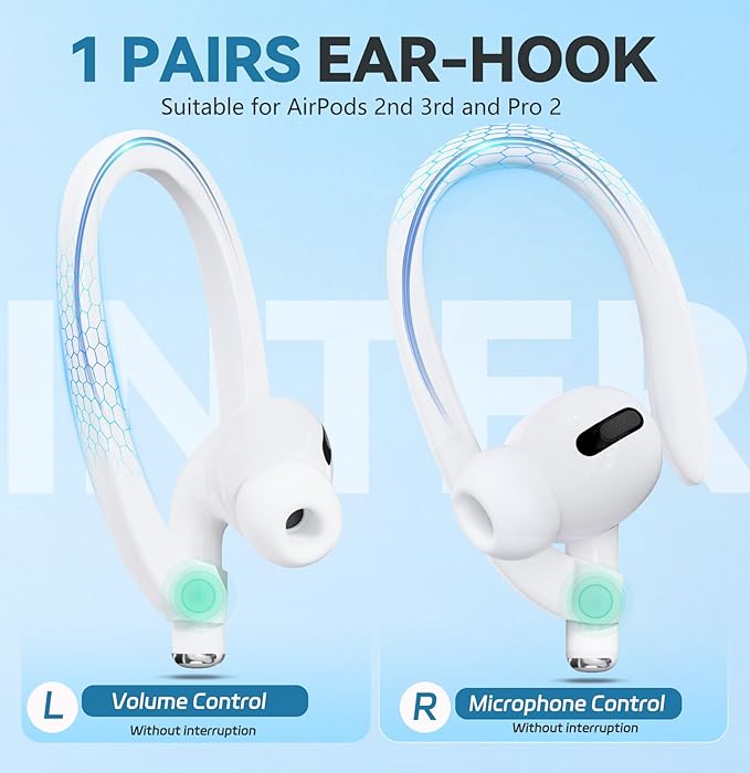 【5 Pack】Ultra Strong Magnetic Straps Anti-Lost Cord,Silicone Sports Lanyard and Ear Hook - 5 Anti Lost Straps + 1 Pair EarHook