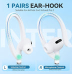 【5 Pack】Ultra Strong Magnetic Airpods Straps Anti-Lost Cord for AirPods 1st& 2nd/ AirPods 3rd /AirPods Pro 1st/ 2nd,Silicone Sports Lanyard and Ear Hook-5 Straps +1 Pair EarHook