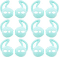 JNSA 6 Pairs Silicone Ear Tips Compatible with Air Pods 1&2,Silicone Soft Anti-Slip Sport Earbud Tips, Anti-Drop Ear Hook Gel Headphones Earphones Accessories Tips (Green 6 Pairs)