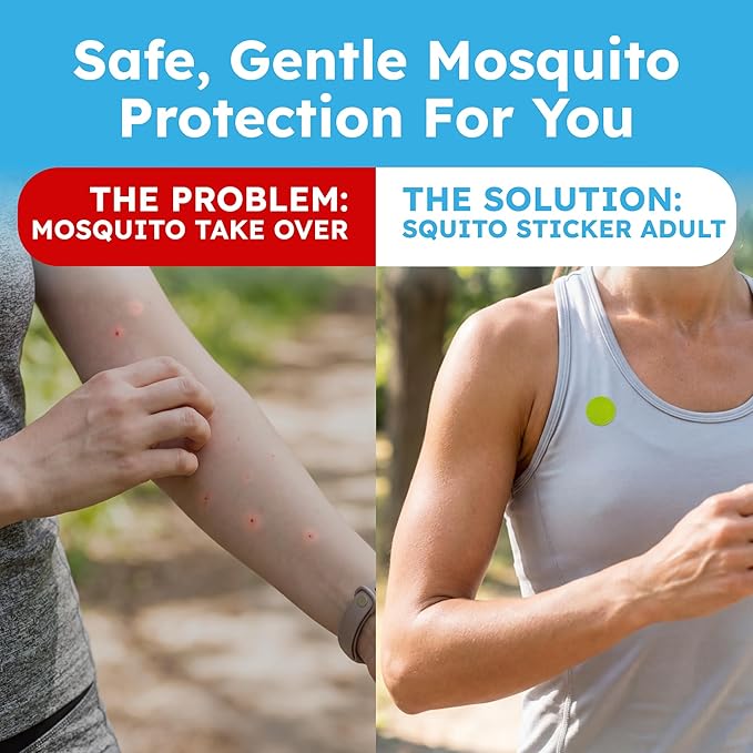 BugMD Squito Stickers Mosquito Repellent Patch Stickers for Adults (78 Patches), Safe & Effective Insect Repellent Patches for Toddlers, Kids, Camping, Beach & Outdoor Essentials
