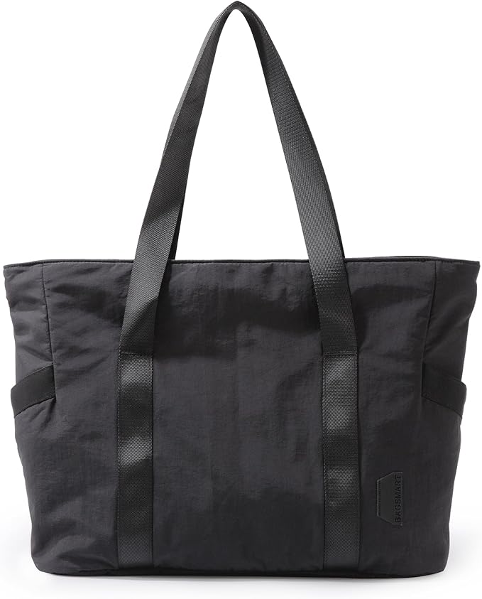 BAGSMART Tote Bag for Women, Tote Bag with Zipper Work Tote with Compartments Nurse Shoulder Hanbag for Travel, Gym