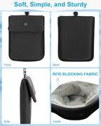 RFID-Blocking Travel Bra Wallet, Hidden Money Pouch with Adjustable Elastic Strap, Ideal Secret Pocket Protect Your Credit Cards Cash Valuables
