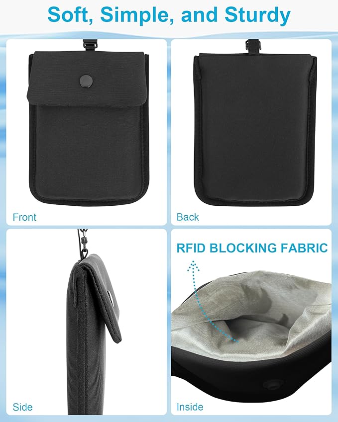 RFID-Blocking Travel Bra Wallet, Hidden Money Pouch with Adjustable Elastic Strap, Ideal Secret Pocket Protect Your Credit Cards Cash Valuables